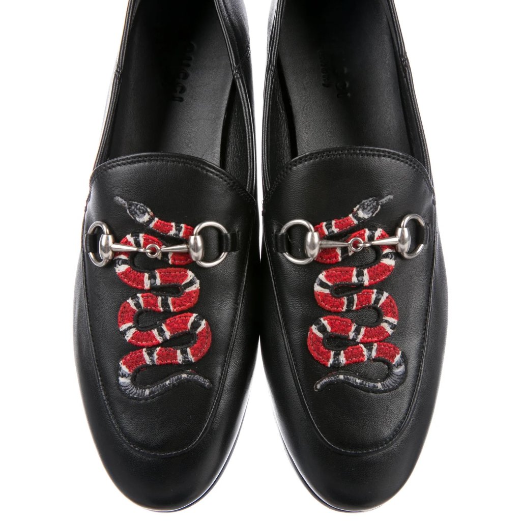 Gucci 2017 Brixton Kingsnake Loafers Size: 8 | It 38